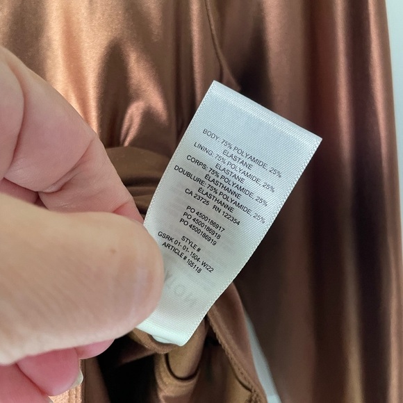 Babaton Satinette Squareneck Longsleeve Bodysuit Size small - Picture 6 of 7